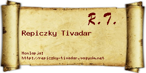 Repiczky Tivadar névjegykártya